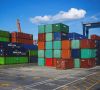 Ein Containerhafen: Die Zahl der Exporte ist gestiegen