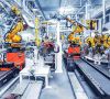 Industrielle Fertigung mit Robotern