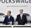 Dr. Herbert Diess (links), Vorstandsvorsitzender der Volkswagen AG und Hans Dieter Pötsch, Vorsitzender des Aufsichtsrats der Volkswagen AG.